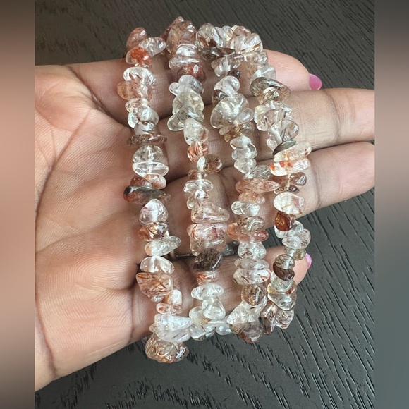 (ONE) Copper rutile quartz ships bracelet SIZE 7’ - Picture 1 of 5